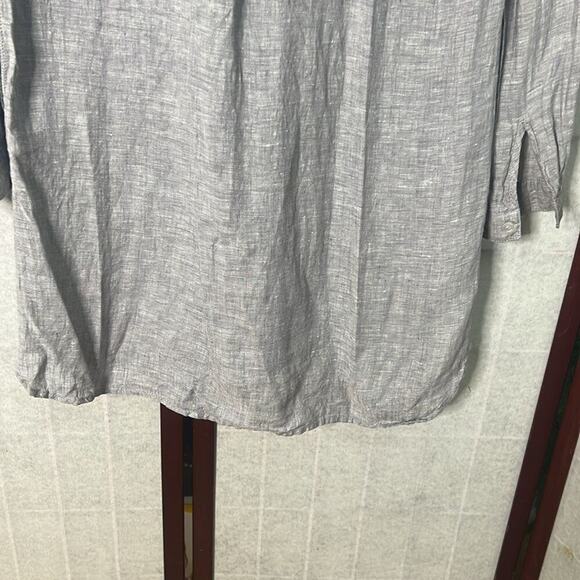 C&C CALIFORNIA LINEN LONG SLEEVE V NECK SIDE SLIT SHIRTDRESS SIZE‎ S - Picture 4 of 9